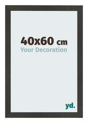 Cadre Photo 40x60cm Anthracite MDF Bologna De Face Mesure | Yourdecoration.fr