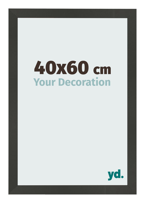 Cadre Photo 40x60cm Anthracite MDF Bologna De Face Mesure | Yourdecoration.fr