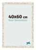 Cadre Photo 40x60cm Blanc Vintage MDF Bologna De Face Mesure | Yourdecoration.fr