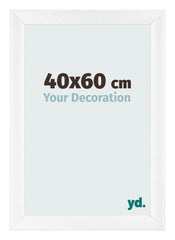 Cadre Photo 40x60cm Blanc Vintage MDF Pisa De Face Mesure | Yourdecoration.fr