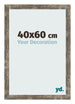 Cadre Photo 40x60cm Bleu Or Mélangé MDF Bologna De Face Mesure | Yourdecoration.fr
