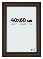 Cadre Photo 40x60cm Chene Fonce MDF Lazio De Face Mesure | Yourdecoration.fr