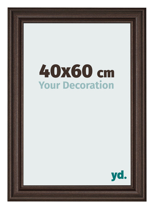 Cadre Photo 40x60cm Chene Fonce MDF Lazio De Face Mesure | Yourdecoration.fr