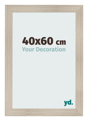 Cadre Photo 40x60cm Chene Rustique MDF Pisa De Face Mesure | Yourdecoration.fr