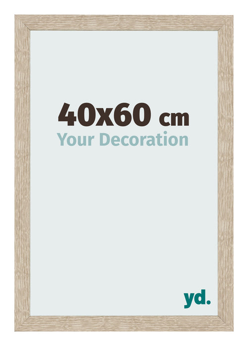 Cadre Photo 40x60cm Chêne Sonoma MDF Bologna De Face Mesure | Yourdecoration.fr