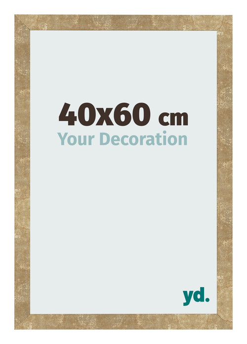Cadre Photo 40x60cm Or Antique MDF Bologna De Face Mesure | Yourdecoration.fr