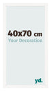 Cadre Photo 40x70 cm Blanc Brillant MDF Bologna De Face Mesure | Yourdecoration.fr