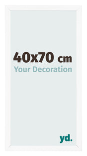 Cadre Photo 40x70 cm Blanc Mat MDF Bologna De Face Mesure | Yourdecoration.fr
