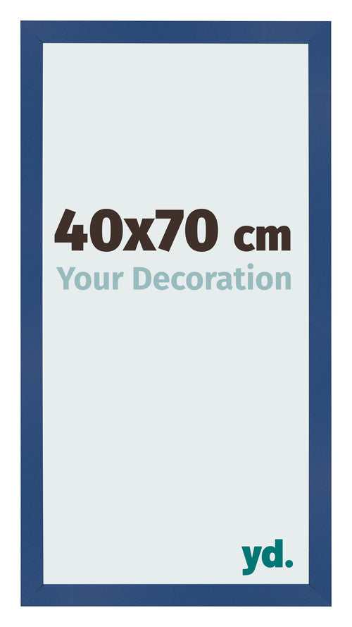 Cadre Photo 40x70 cm Bleu Fonce MDF Bologna De Face Mesure | Yourdecoration.fr
