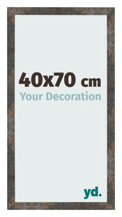 Cadre Photo 40x70 cm Metal Oxyde MDF Bologna De Face Mesure | Yourdecoration.fr