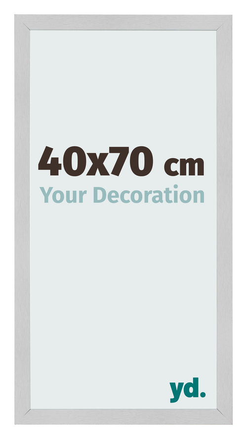Cadre Photo 40x70cm Acier Inoxydable MDF Bologna De Face Mesure | Yourdecoration.fr