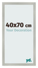 Cadre Photo 40x70cm Argent Mat MDF Bologna De Face Mesure | Yourdecoration.fr