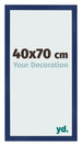 Cadre Photo 40x70cm Bleu Foncé Patiné MDF Bologna De Face Mesure | Yourdecoration.fr