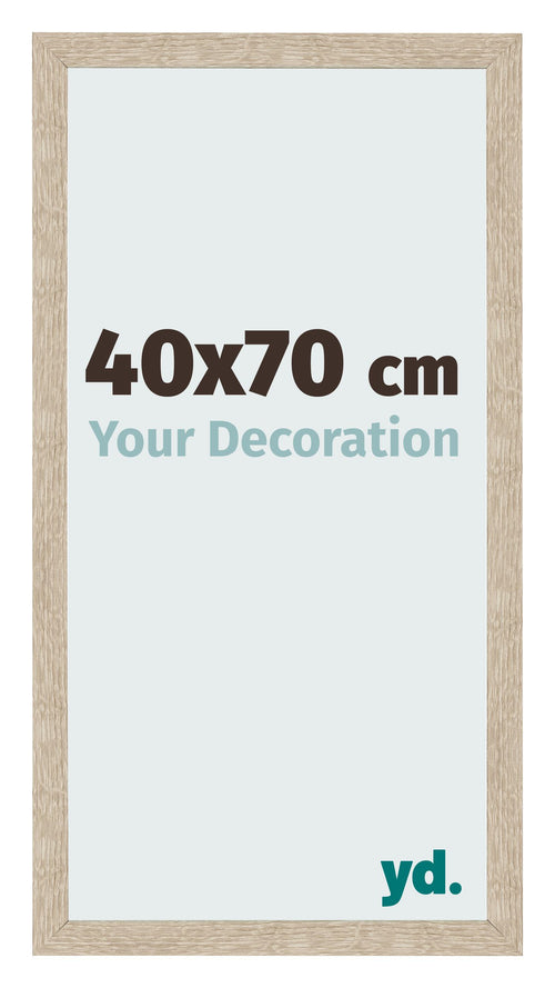 Cadre Photo 40x70cm Chêne Sonoma MDF Bologna De Face Mesure | Yourdecoration.fr