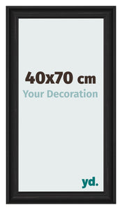 Cadre Photo 40x70cm Noir Grain de Bois MDF Lazio De Face Mesure | Yourdecoration.fr