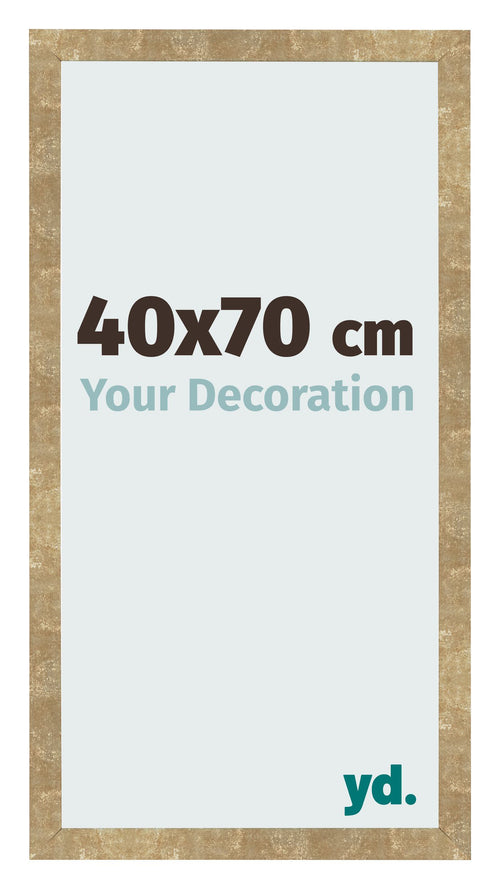 Cadre Photo 40x70cm Or Antique MDF Bologna De Face Mesure | Yourdecoration.fr