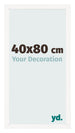 Cadre Photo 40x80 cm Blanc Brillant MDF Bologna De Face Mesure | Yourdecoration.fr