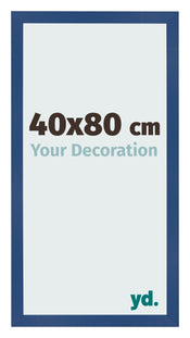 Cadre Photo 40x80 cm Bleu Fonce MDF Bologna De Face Mesure | Yourdecoration.fr