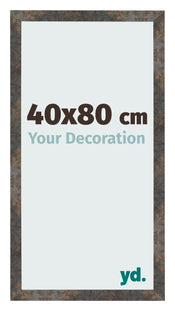 Cadre Photo 40x80 cm Metal Oxyde MDF Bologna De Face Mesure | Yourdecoration.fr