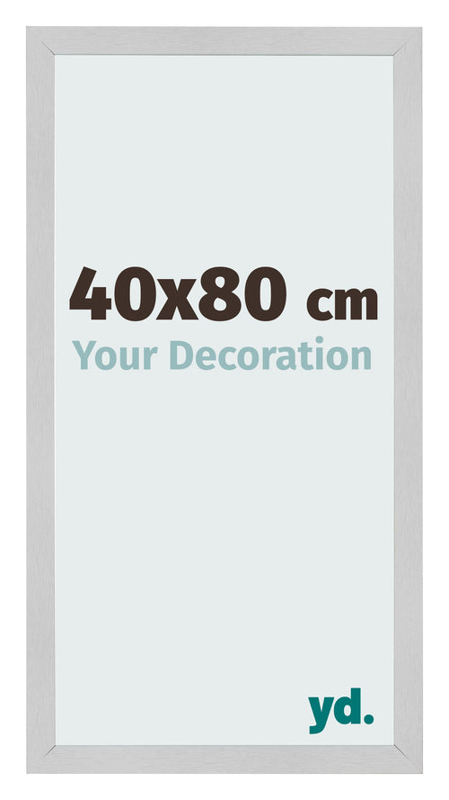 Cadre Photo 40x80cm Acier Inoxydable MDF Bologna De Face Mesure | Yourdecoration.fr