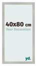 Cadre Photo 40x80cm Argent Mat MDF Bologna De Face Mesure | Yourdecoration.fr