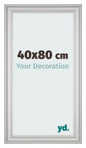 Cadre Photo 40x80cm Argent Mat MDF Lazio De Face Mesure | Yourdecoration.fr
