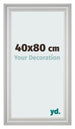 Cadre Photo 40x80cm Argent Mat MDF Lazio De Face Mesure | Yourdecoration.fr