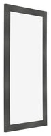 Cadre Photo 40x80cm Noir Argent Poli MDF Pisa De Face Oblique | Yourdecoration.fr