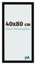 Cadre Photo 40x80cm Noir Brillant MDF Bologna De Face Mesure | Yourdecoration.fr