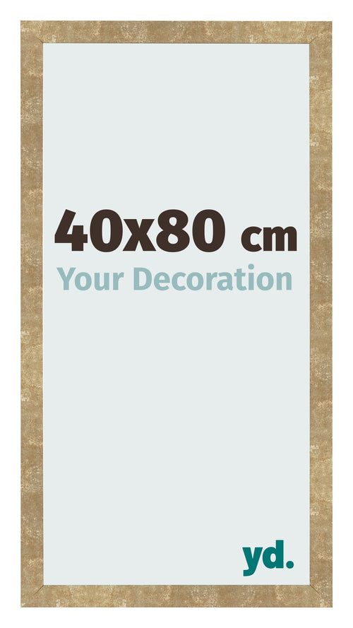 Cadre Photo 40x80cm Or Antique MDF Bologna De Face Mesure | Yourdecoration.fr