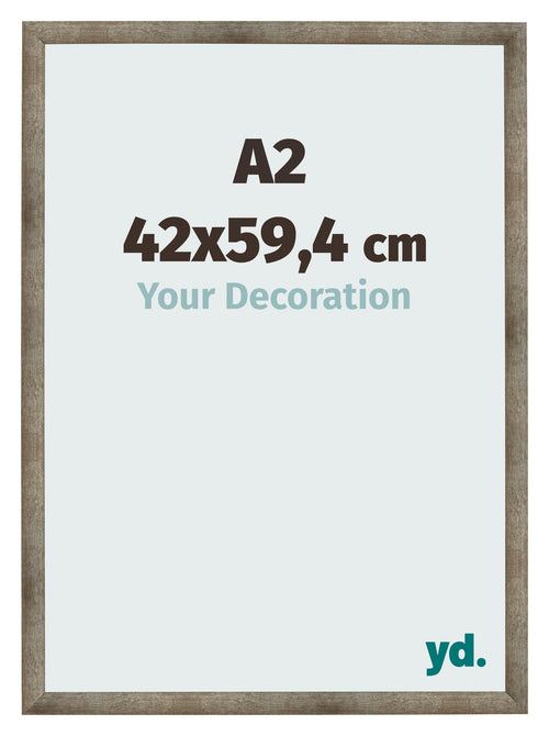 Cadre Photo 42x59 4 cm A2 Metal Vintage MDF Bologna De Face Mesure | Yourdecoration.fr