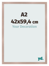 Cadre Photo 42x59 4 cm A2 Rose Ancien MDF Bologna De Face Mesure | Yourdecoration.fr