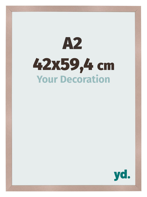 Cadre Photo 42x59 4 cm A2 Rose Ancien MDF Bologna De Face Mesure | Yourdecoration.fr