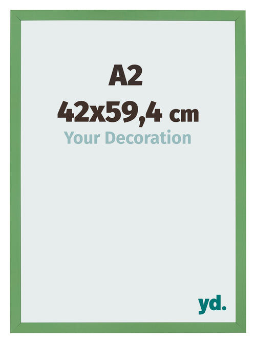 Cadre Photo 42x59 4 cm A2 Vert MDF Bologna De Face Mesure | Yourdecoration.fr
