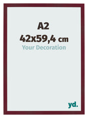 Cadre Photo 42x59 4 cm A2 Vin Rouge Patine MDF Bologna De Face Mesure | Yourdecoration.fr