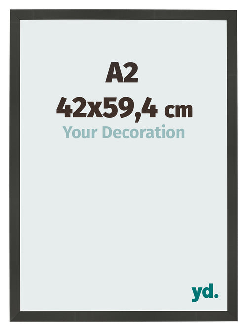 Cadre Photo 42x59 4cm A2 Anthracite MDF Bologna De Face Mesure | Yourdecoration.fr