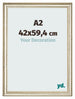 Cadre Photo 42x59 4cm A2 Brillance Metallique MDF Lazio De Face Mesure | Yourdecoration.fr