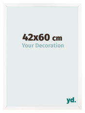 Cadre Photo 42x60 cm Blanc Mat MDF Bologna De Face Mesure | Yourdecoration.fr