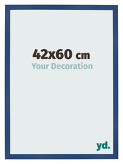 Cadre Photo 42x60 cm Bleu Fonce MDF Bologna De Face Mesure | Yourdecoration.fr