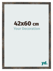 Cadre Photo 42x60 cm Metal Oxyde MDF Bologna De Face Mesure | Yourdecoration.fr