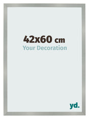 Cadre Photo 42x60cm Aluminium Brossé MDF Bologna De Face Mesure | Yourdecoration.fr