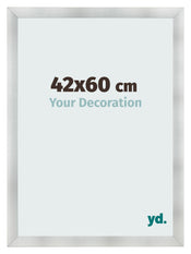 Cadre Photo 42x60cm Aluminium Brosse MDF Pisa De Face Mesure | Yourdecoration.fr