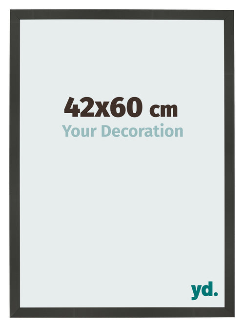 Cadre Photo 42x60cm Anthracite MDF Bologna De Face Mesure | Yourdecoration.fr