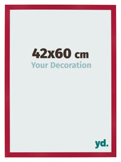 Cadre Photo 42x60cm Rouge MDF Bologna De Face Mesure | Yourdecoration.fr