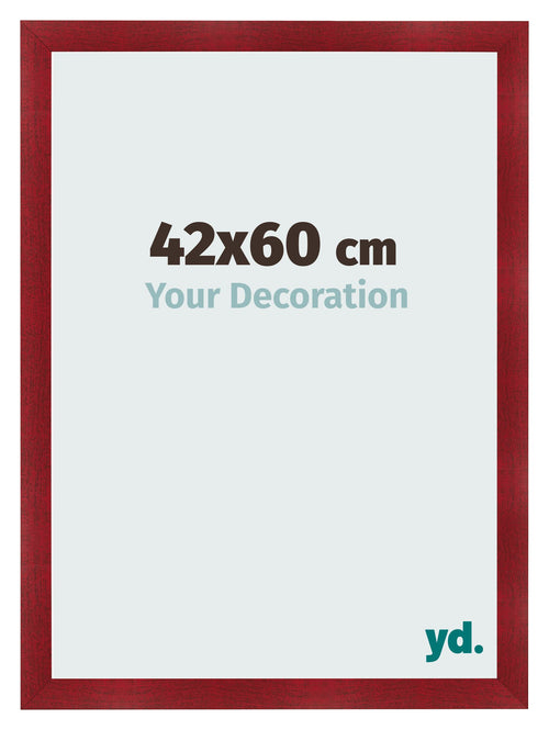 Cadre Photo 42x60cm Vin Rouge Patine MDF Pisa De Face Mesure | Yourdecoration.fr