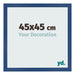 Cadre Photo 45x45 cm Bleu Fonce MDF Bologna De Face Mesure | Yourdecoration.fr