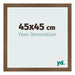Cadre Photo 45x45 cm Chene Rustique MDF Bologna De Face Mesure | Yourdecoration.fr