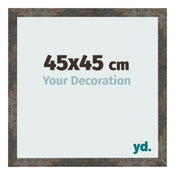 Cadre Photo 45x45 cm Metal Oxyde MDF Bologna De Face Mesure | Yourdecoration.fr