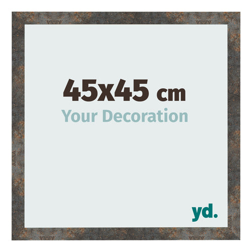 Cadre Photo 45x45 cm Metal Oxyde MDF Bologna De Face Mesure | Yourdecoration.fr