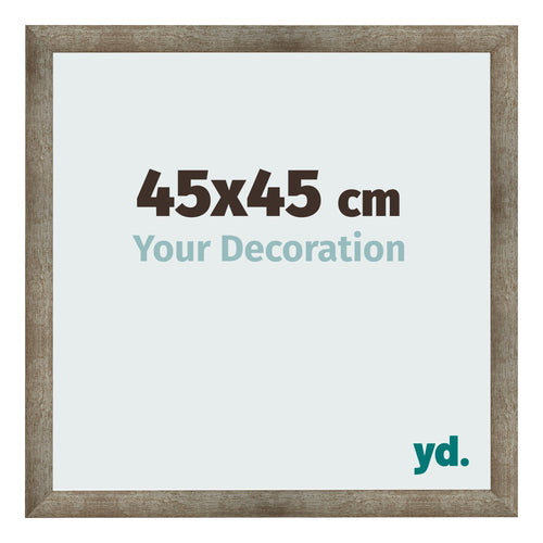 Cadre Photo 45x45 cm Metal Vintage MDF Bologna De Face Mesure | Yourdecoration.fr